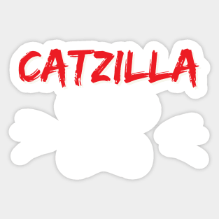 Catzilla Vintage Japanese Sunset Style Cat Kitten Lovers Sticker